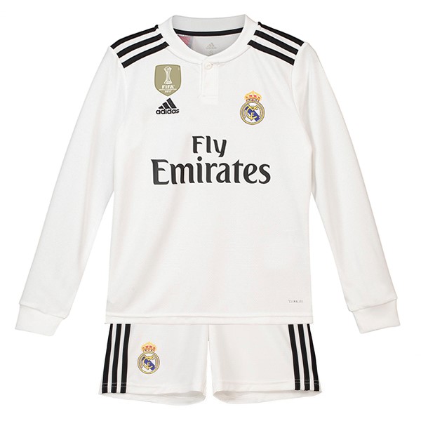 Maillot Football Real Madrid Domicile ML Enfant 2018-19 Blanc